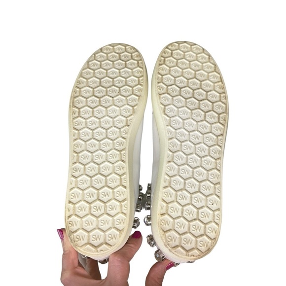 Stuart Weitzman Goldie Shine Crystal Embellished Sneakers Size 8.5 Fits a 9 - Picture 8 of 10